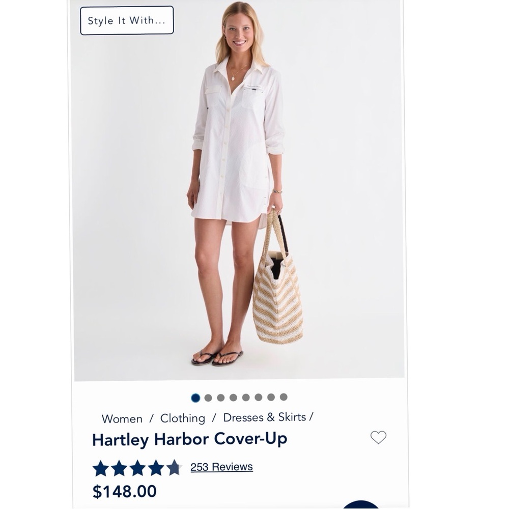 Vineyard Vines Harbor Cover-Up Dress 🌊☀️ Size XS 00 - Picture 11 of 16